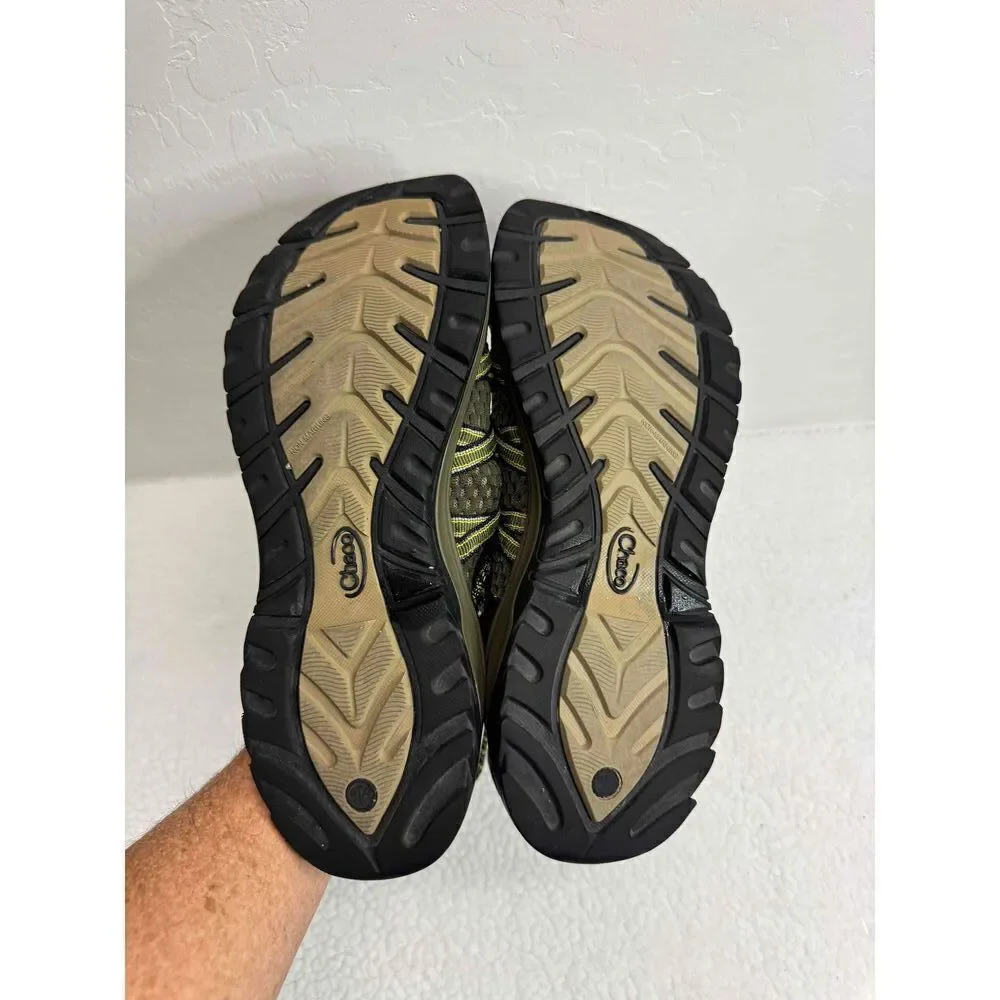 Chaco Footwear Green Black Mesh Upper Lace Up Hiking‎ Shoes Size US 12 UK 11